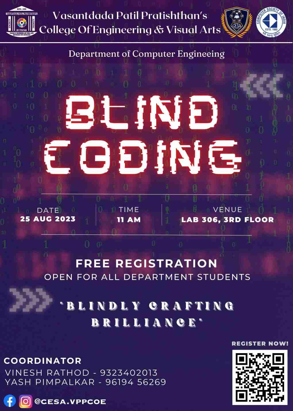 Poster of blind coding